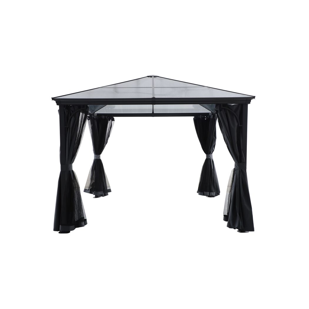 Pavillon anthrazit mit Seitenwand 265 x 192 cm