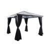 Pavillon anthrazit mit Seitenwand 265 x 192 cm
