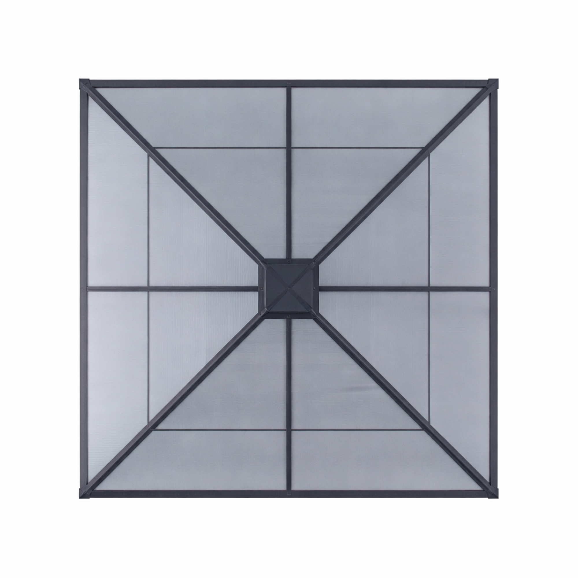 Ersatzdach-Platten für Pavillon, 16-teilig, anthrazit