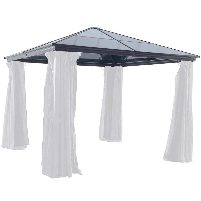 Ersatzdach-Platten für Pavillon, 16-teilig, anthrazit
