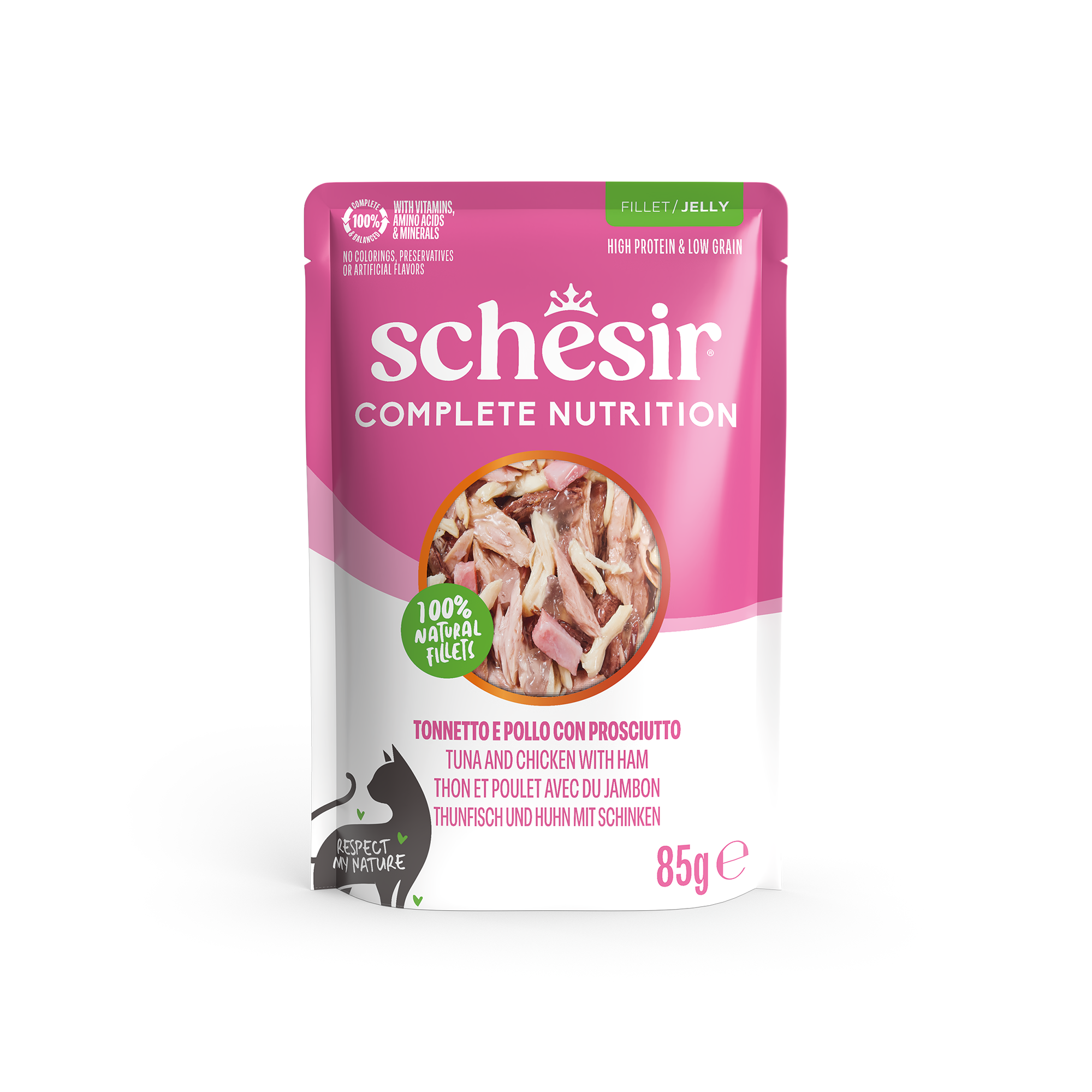 Katzenfutter Thunfisch Huhn Schinken Jelly 85 g