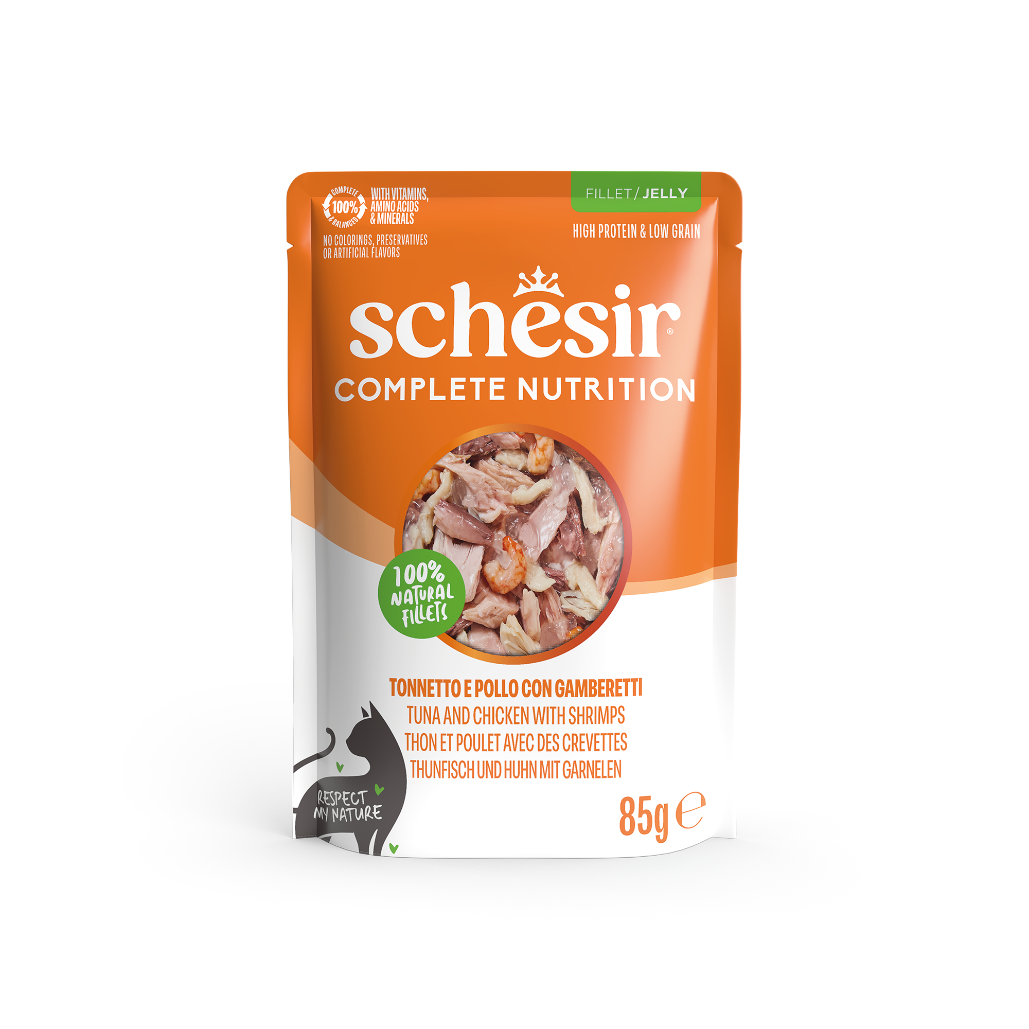 Katzenfutter Thunfisch Huhn Garnelen Jelly 85 g