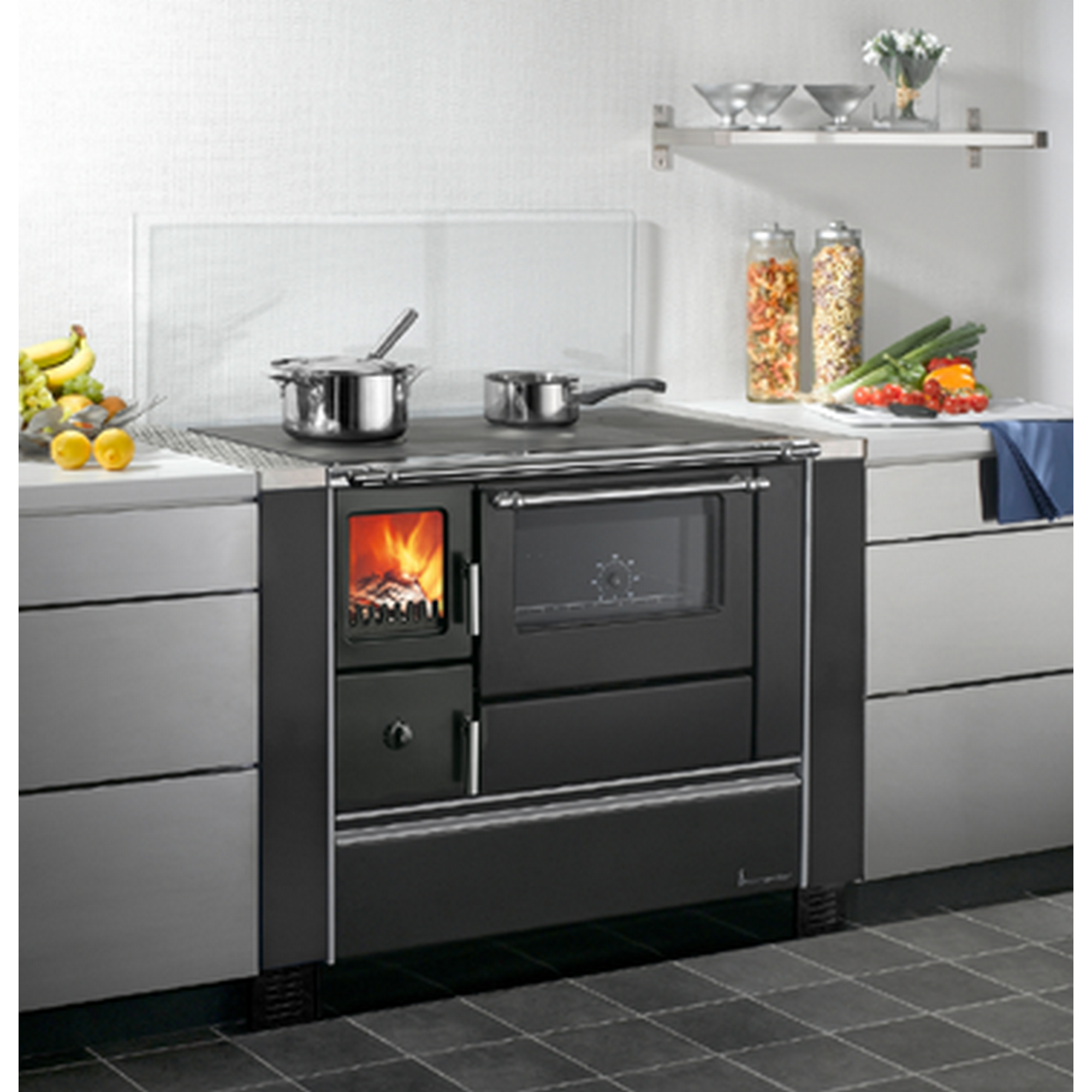 Landhausherd 'K 176 F/A-70' rechts schwarz 7,6 kW