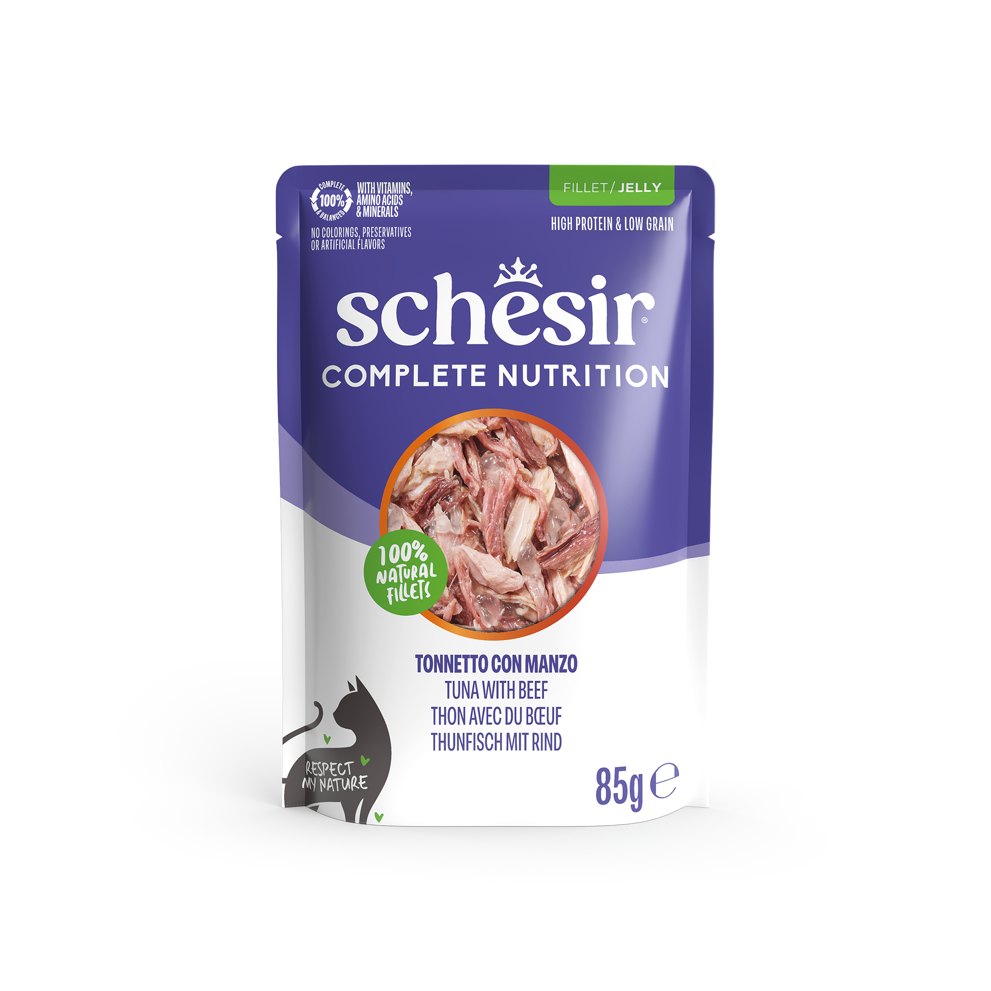 Katzenfutter Thunfisch Rind in Jelly 85 g