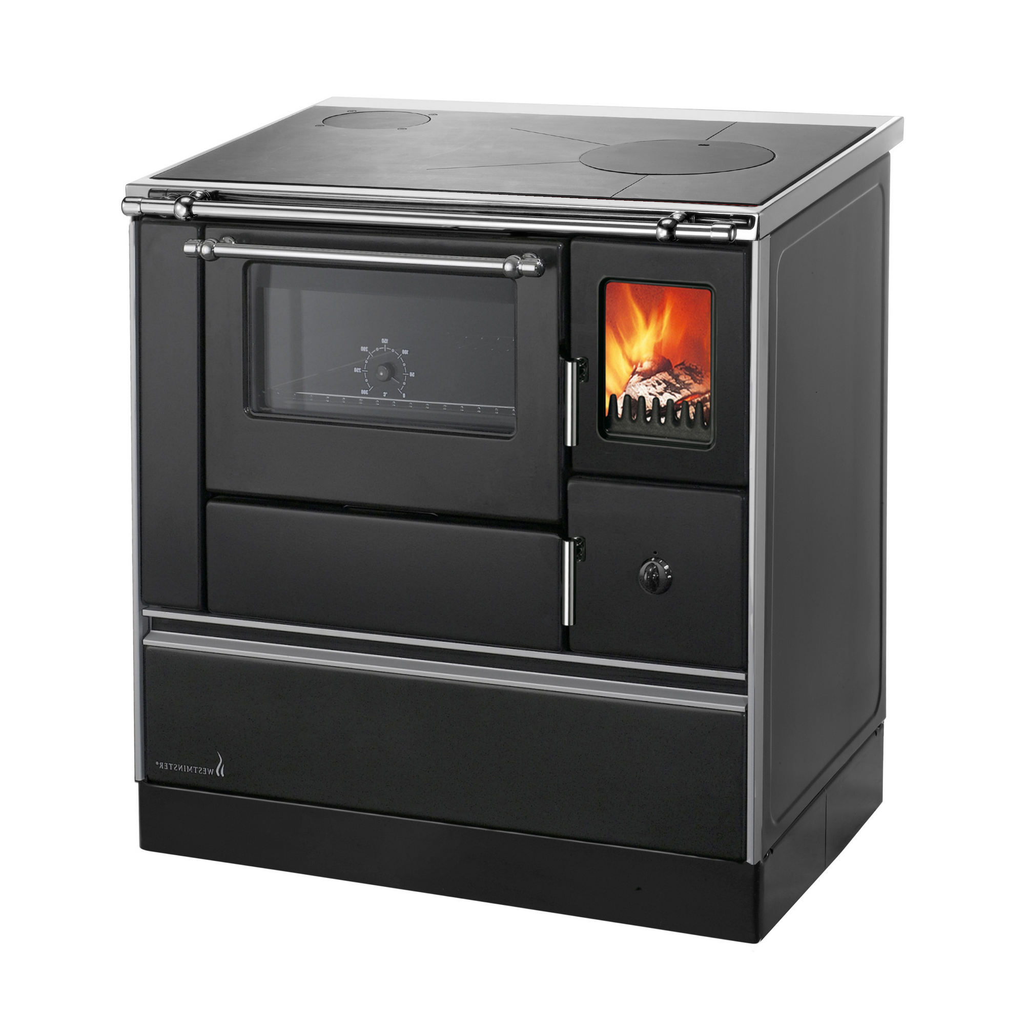 Landhausherd 'K76 90F' links schwarz 7,6 kW