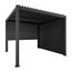 Pergola 'Shade' Aluminium dunkelgrau 3 x 3 m manuell inklusive 2 x Seitenmarkise 3 m manuell