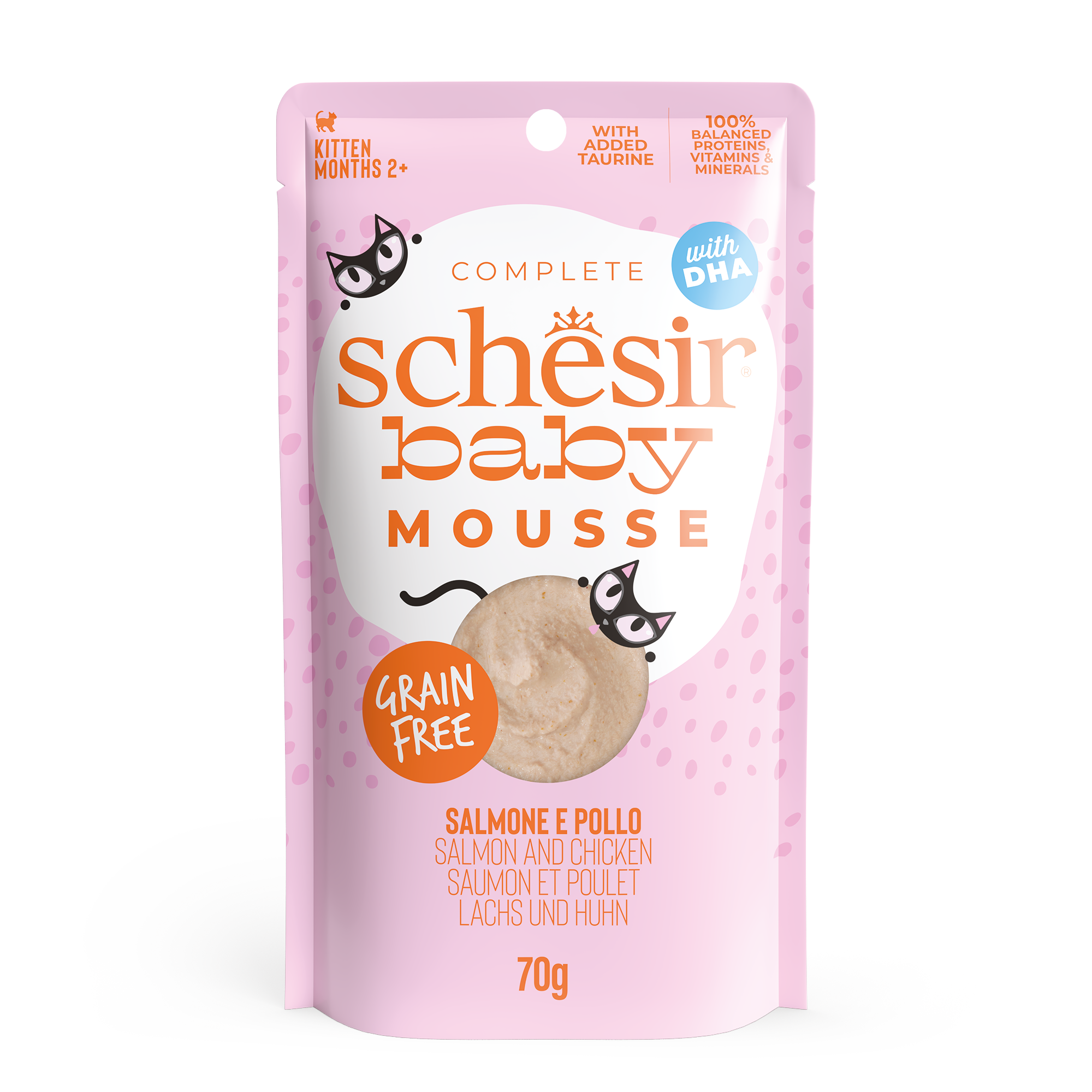 Katzenfutter Kitten Mousse Lachs Huhn 70 g