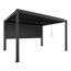 Pergola 'Shade' Aluminium dunkelgrau 3 x 4 m manuell inklusive 1 x Seitenmarkise 4 m manuell