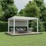 Pergola 'Shade' Aluminium weiß 3 x 4 m manuell inklusive 1 x Seitenmarkise 4 m manuell