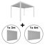 Pergola 'Shade' Aluminium weiß 3 x 4 m manuell inklusive 1 x Seitenmarkise 4 m manuell und 1 x Seitenmarkise 3 m manuell