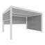 Pergola 'Shade' Aluminium weiß 3 x 4 m manuell inklusive 1 x Seitenmarkise 4 m manuell und 2 x Seitenmarkise 3 m manuell