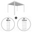 Pergola 'Shade' Aluminium weiß 3 x 4 m manuell inklusive 3 x Lamellenwand 0,9 m (verstellbar) und 3 x Lamellenwand 1,23 m (verstellbar)