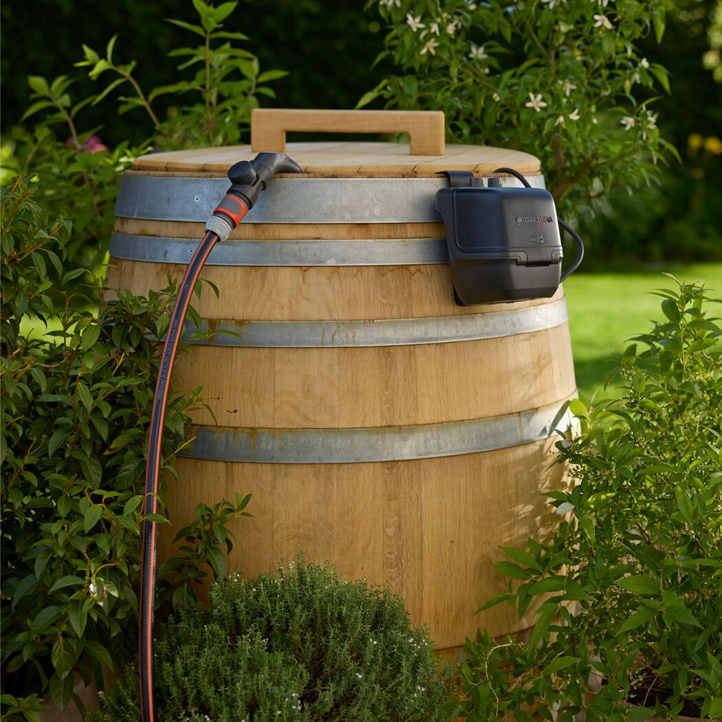 Akku-Regenfasspumpe '2400 ComfortAutomatic 18V P4A Ready-To-Use Set' 2400 l