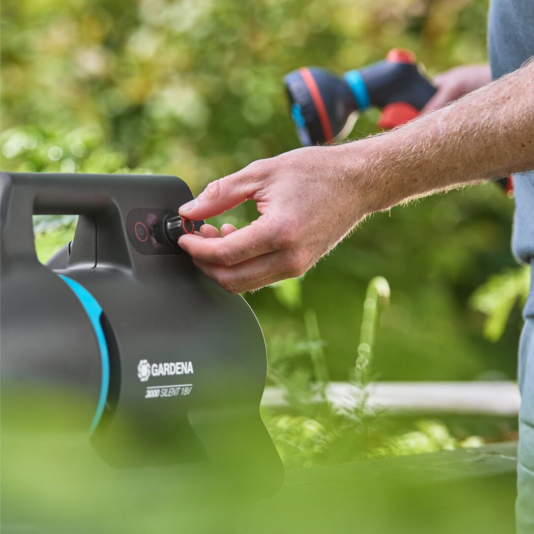 Akku-Gartenpumpe '3000 Silent 18V P4A Ready-To-Use Set' 3000 l