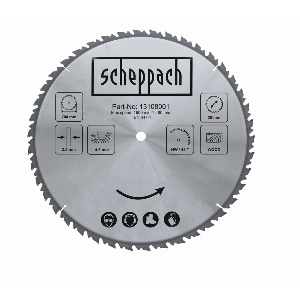 Kreissägeblatt 42 Zähne Ø 700 x 30 x 3,2 mm