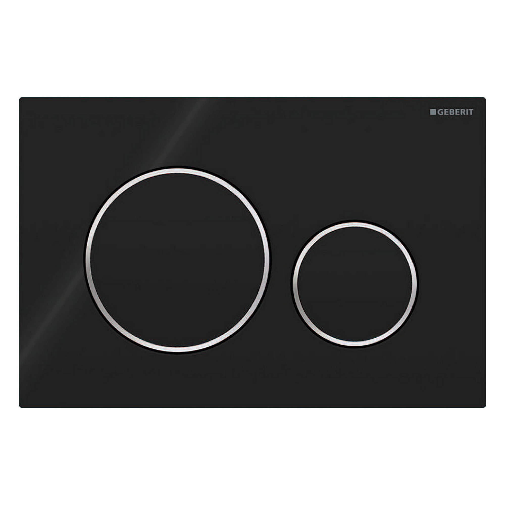 Betätigungsplatte 'Sigma20' mattschwarz/chromfarben für 2-Mengen-Spülung