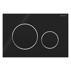 Betätigungsplatte 'Sigma20' mattschwarz/chromfarben für 2-Mengen-Spülung