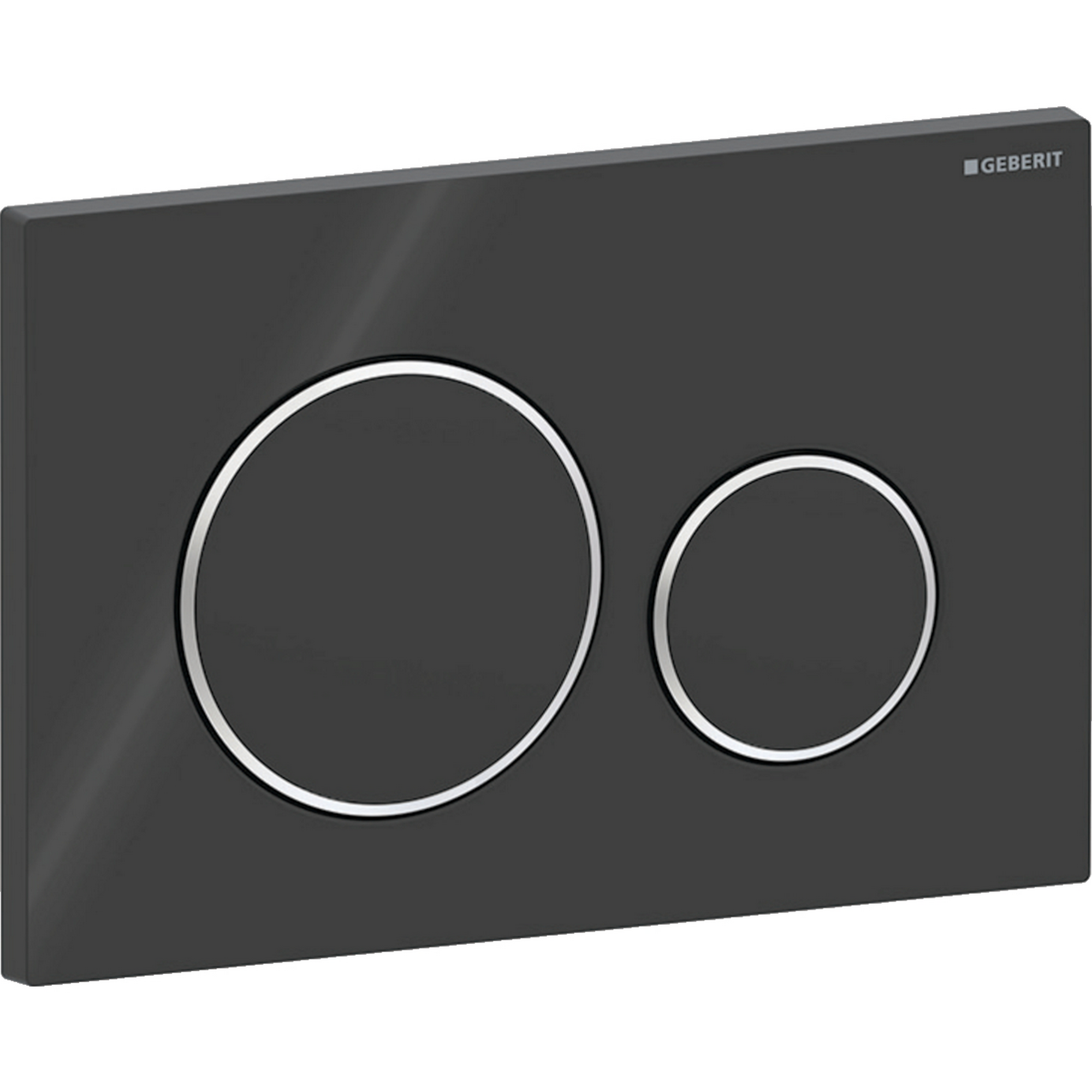 Betätigungsplatte 'Sigma20' mattschwarz/chromfarben für 2-Mengen-Spülung