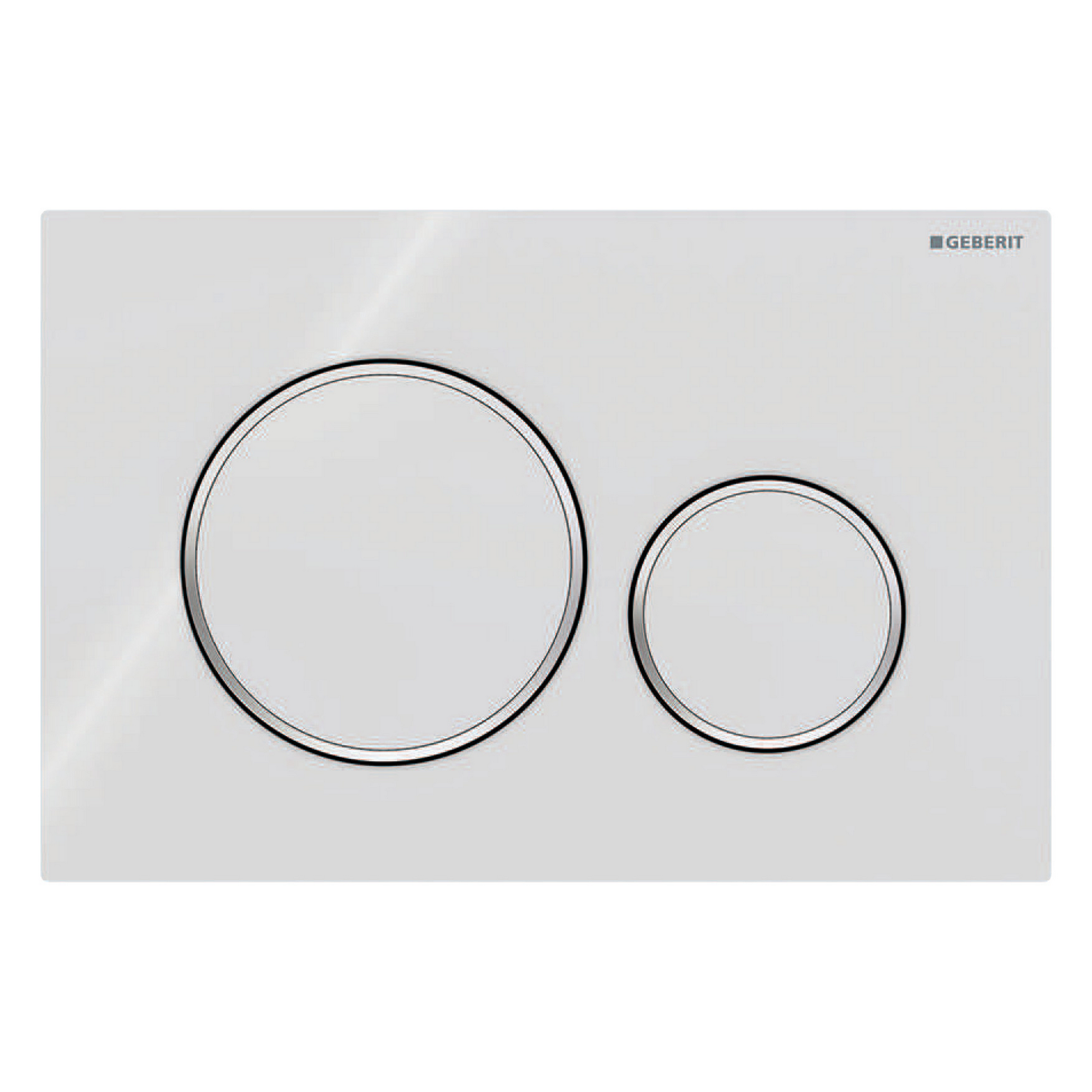 Betätigungsplatte 'Sigma20' weiß/chromfarben für 2-Mengen-Spülung