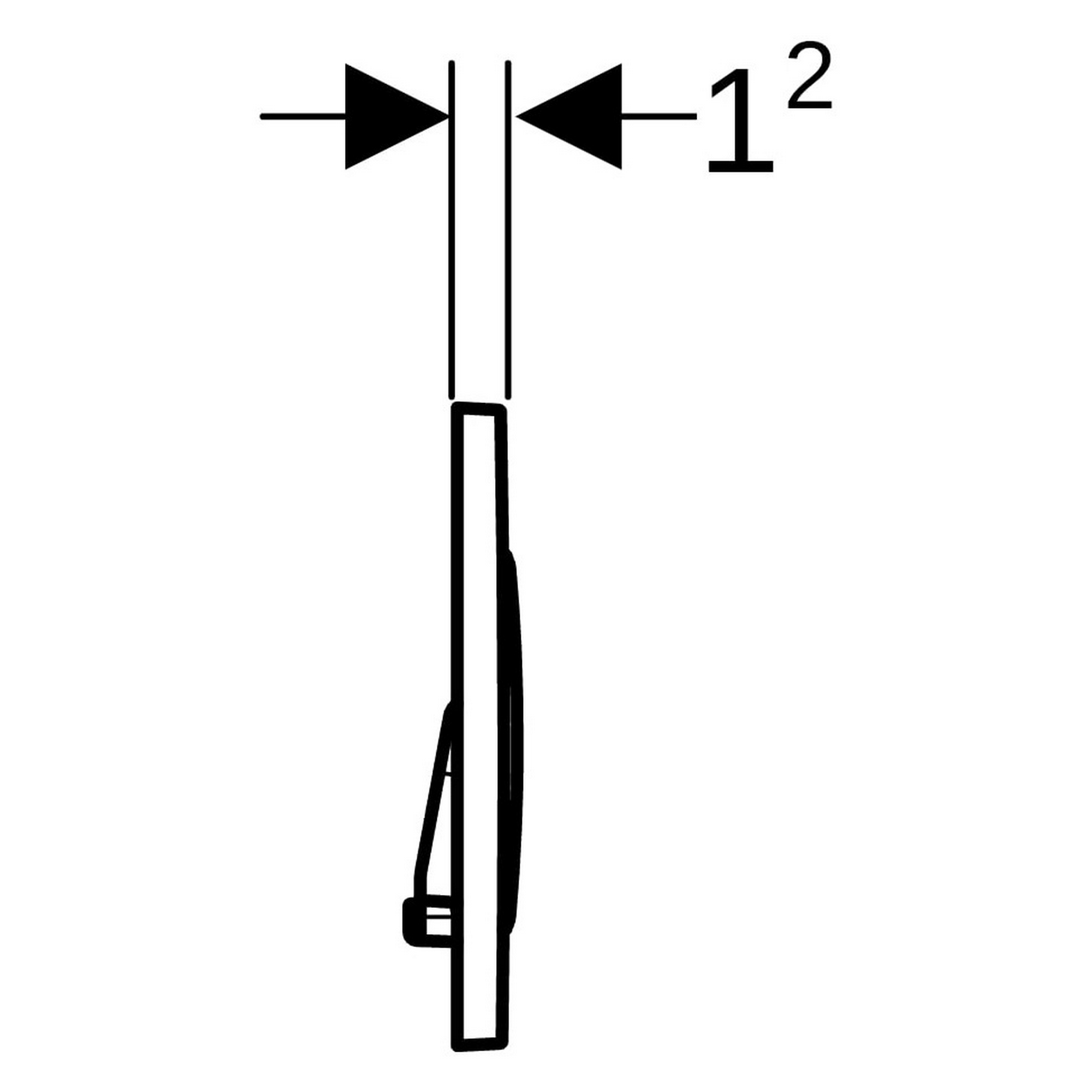 Betätigungsplatte 'Sigma20' weiß/chromfarben für 2-Mengen-Spülung