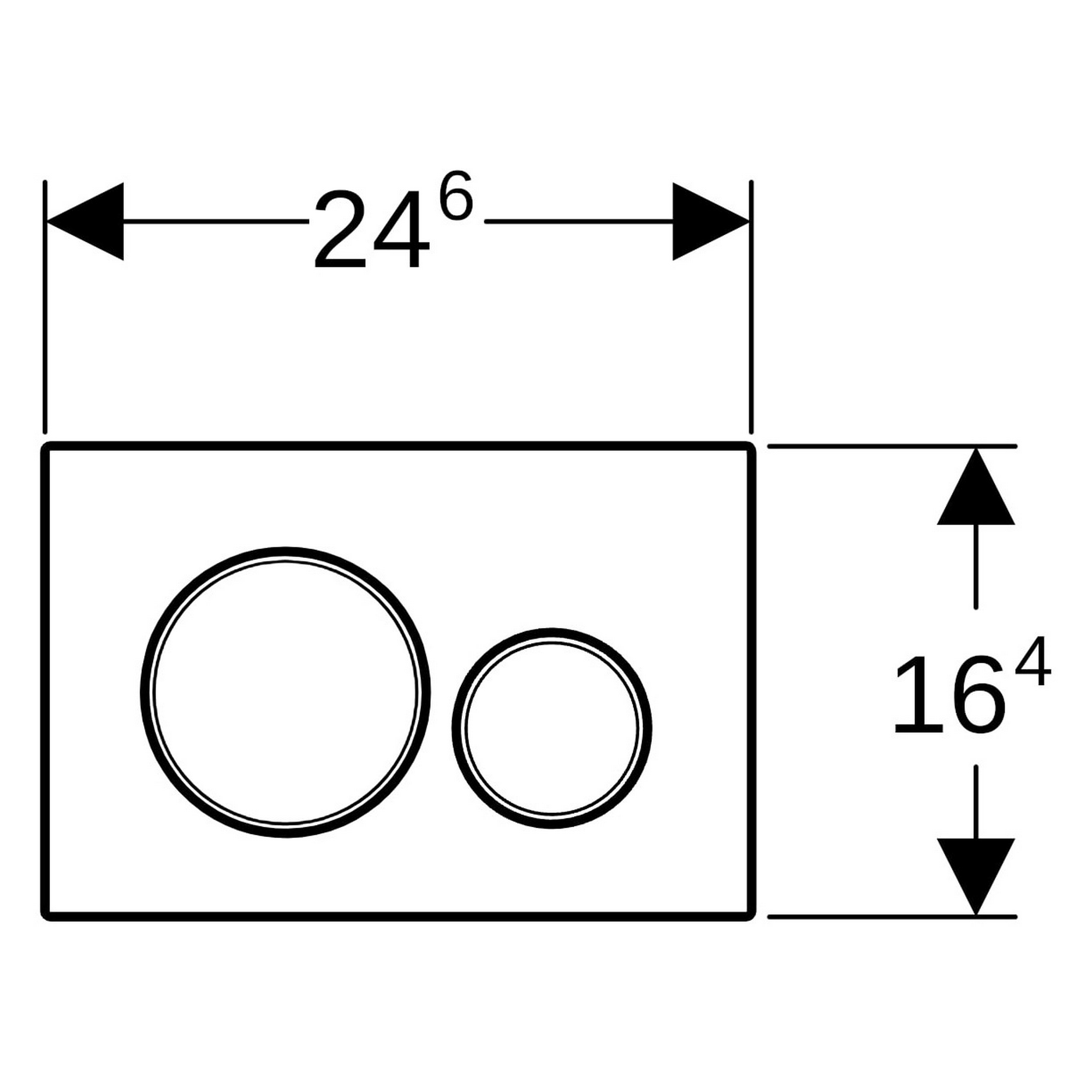 Betätigungsplatte 'Sigma20' weiß/chromfarben für 2-Mengen-Spülung