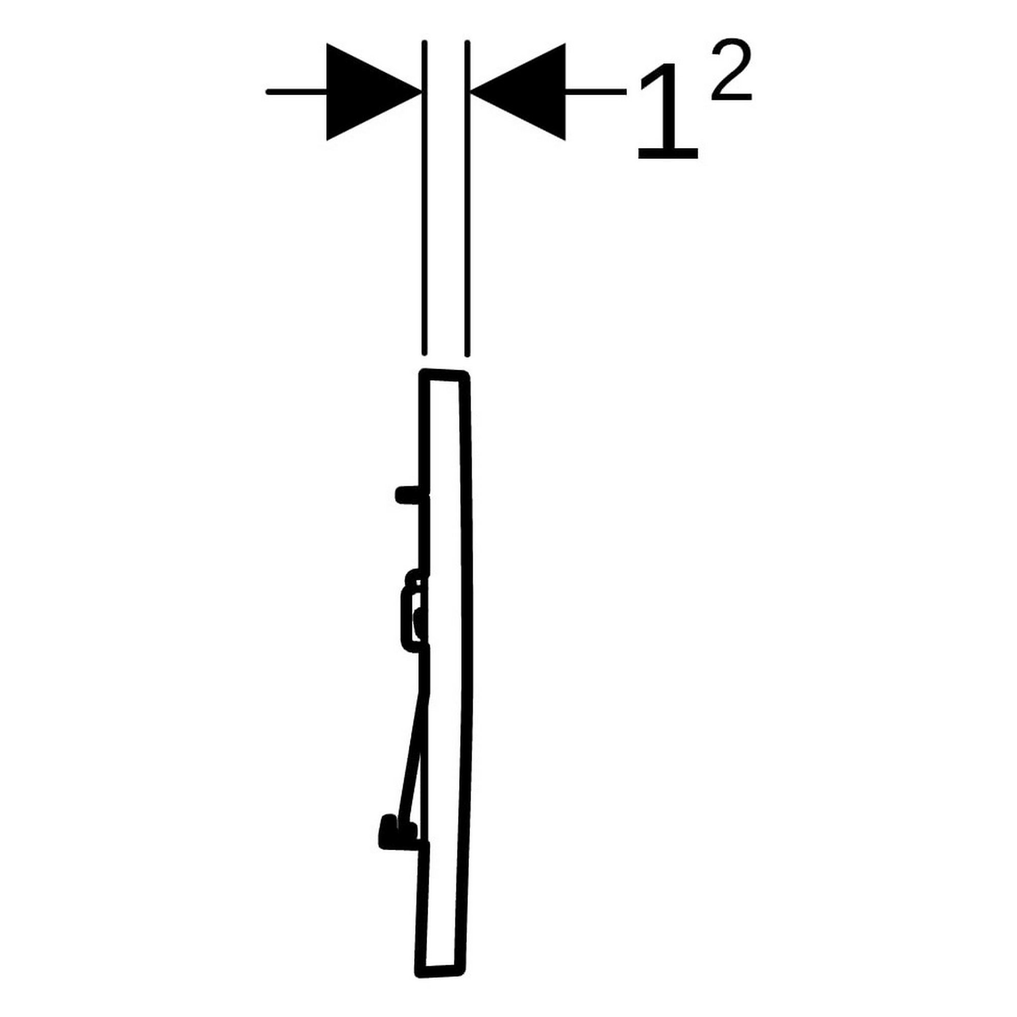 Betätigungsplatte 'Sigma20' mattschwarz für 2-Mengen-Spülung