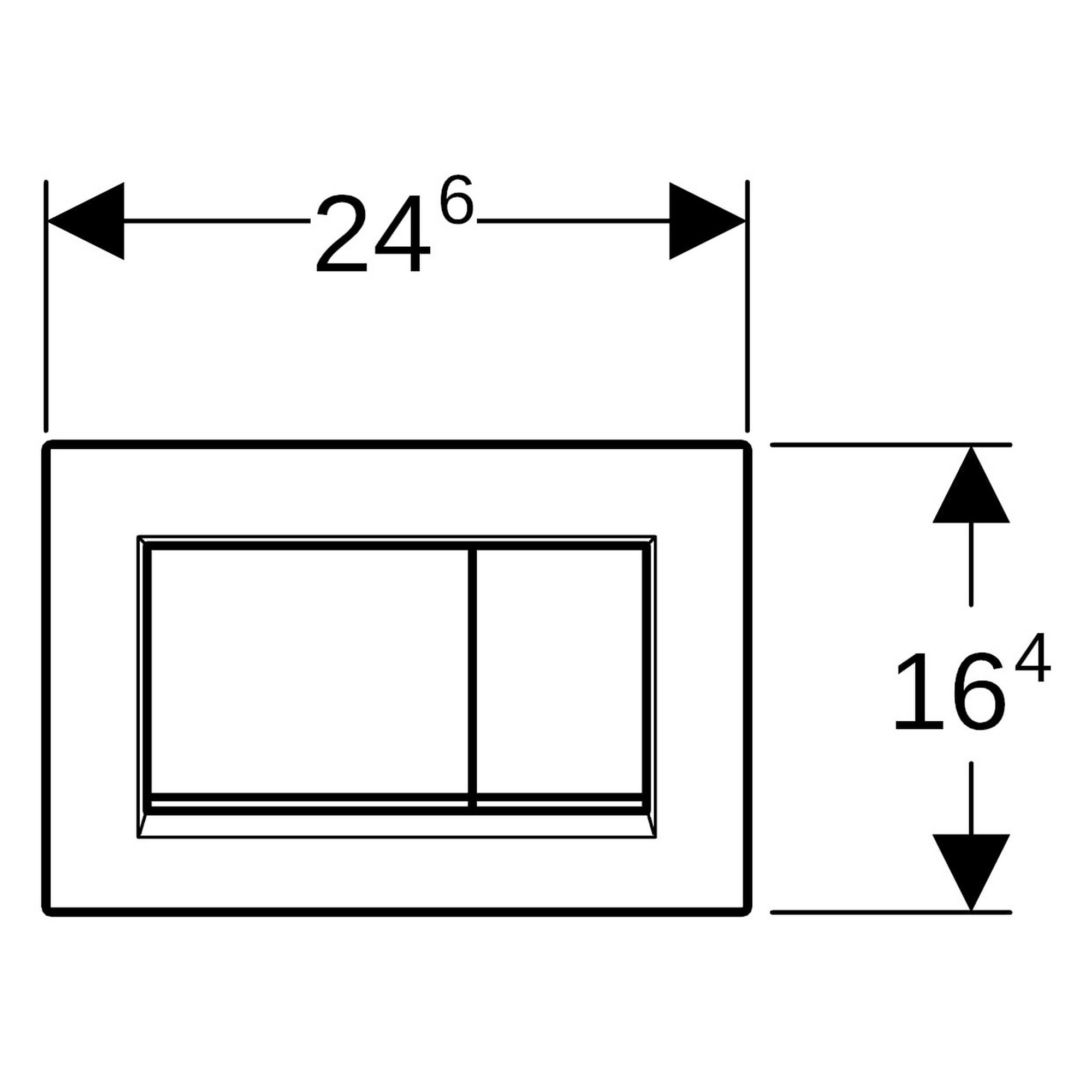 Betätigungsplatte 'Sigma20' mattschwarz für 2-Mengen-Spülung