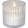 LED-Windlicht transparent Ø 7,7 x 7,7 cm