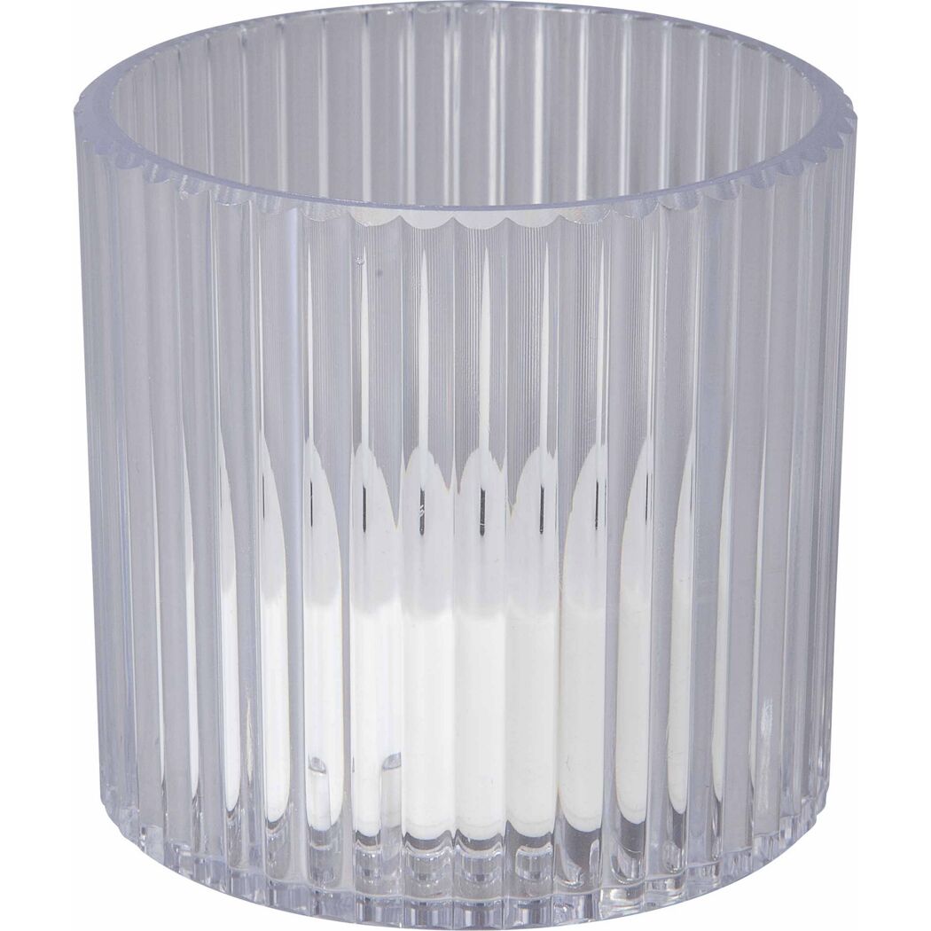 LED-Windlicht transparent Ø 7,7 x 7,7 cm