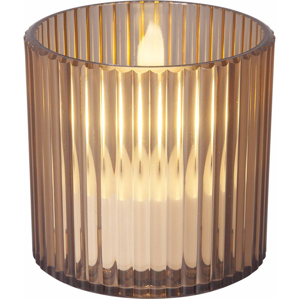 LED-Windlicht amber Ø 7,7 x 7,7 cm