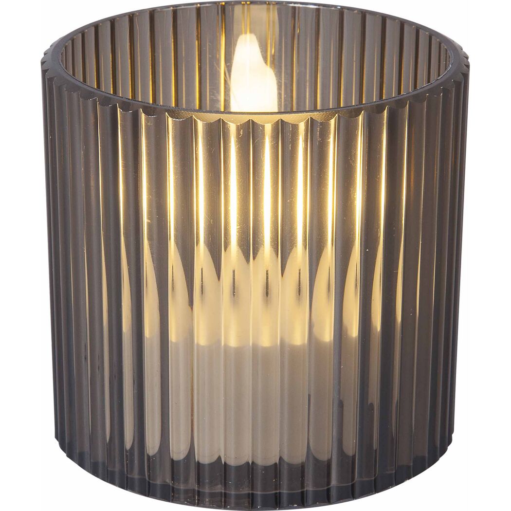 LED-Windlicht smoky Ø 7,7 x 7,7 cm