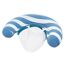 Poolsitz mit Textiloberfläche weiß/blau  96 x 67,5 x 19 cm