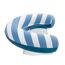 Poolsitz mit Textiloberfläche weiß/blau  96 x 67,5 x 19 cm