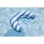 Poolsitz mit Textiloberfläche weiß/blau  96 x 67,5 x 19 cm