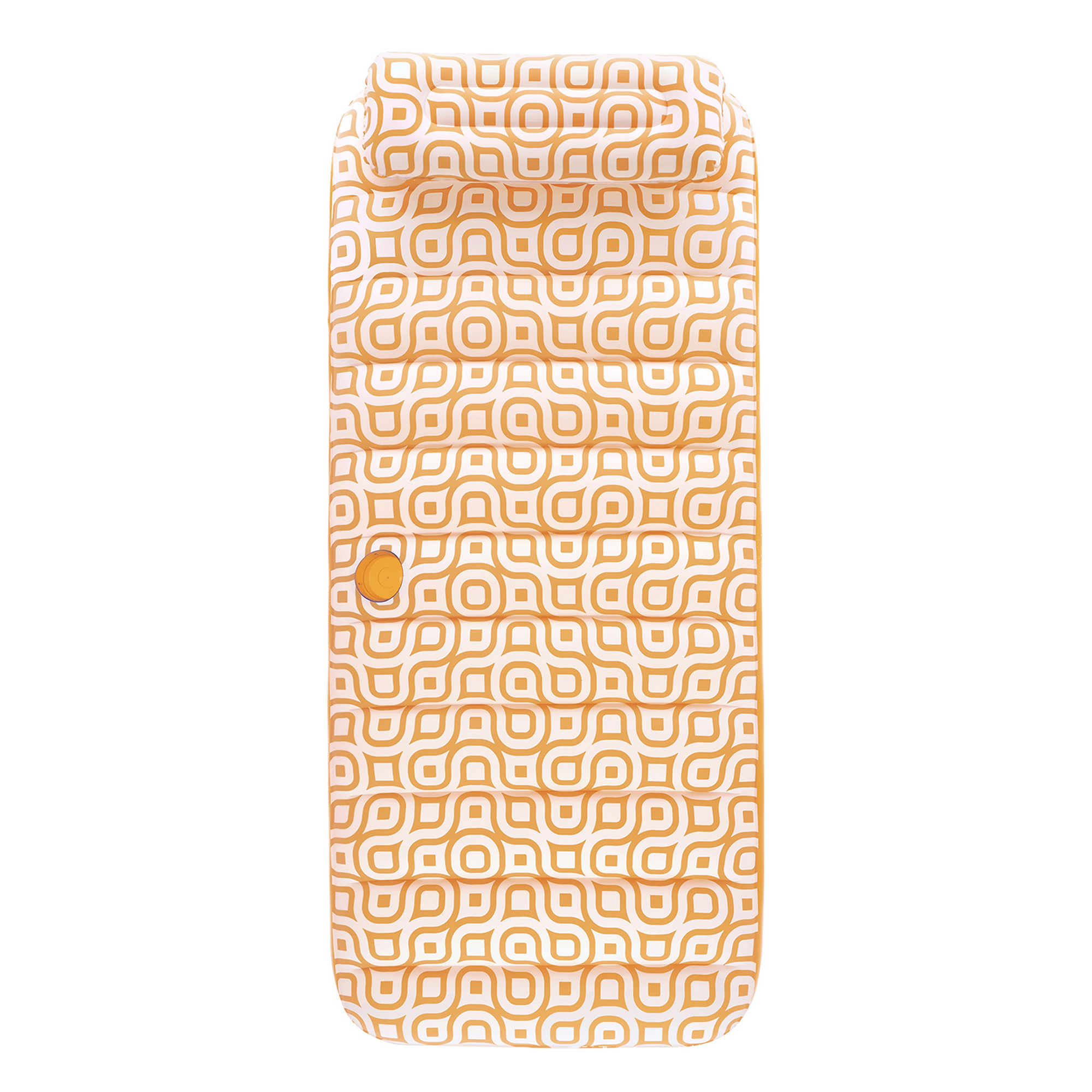 Luftmatratze mit Samtoberfläche weiß/gelb 169 x 77,5  x 30,5 cm