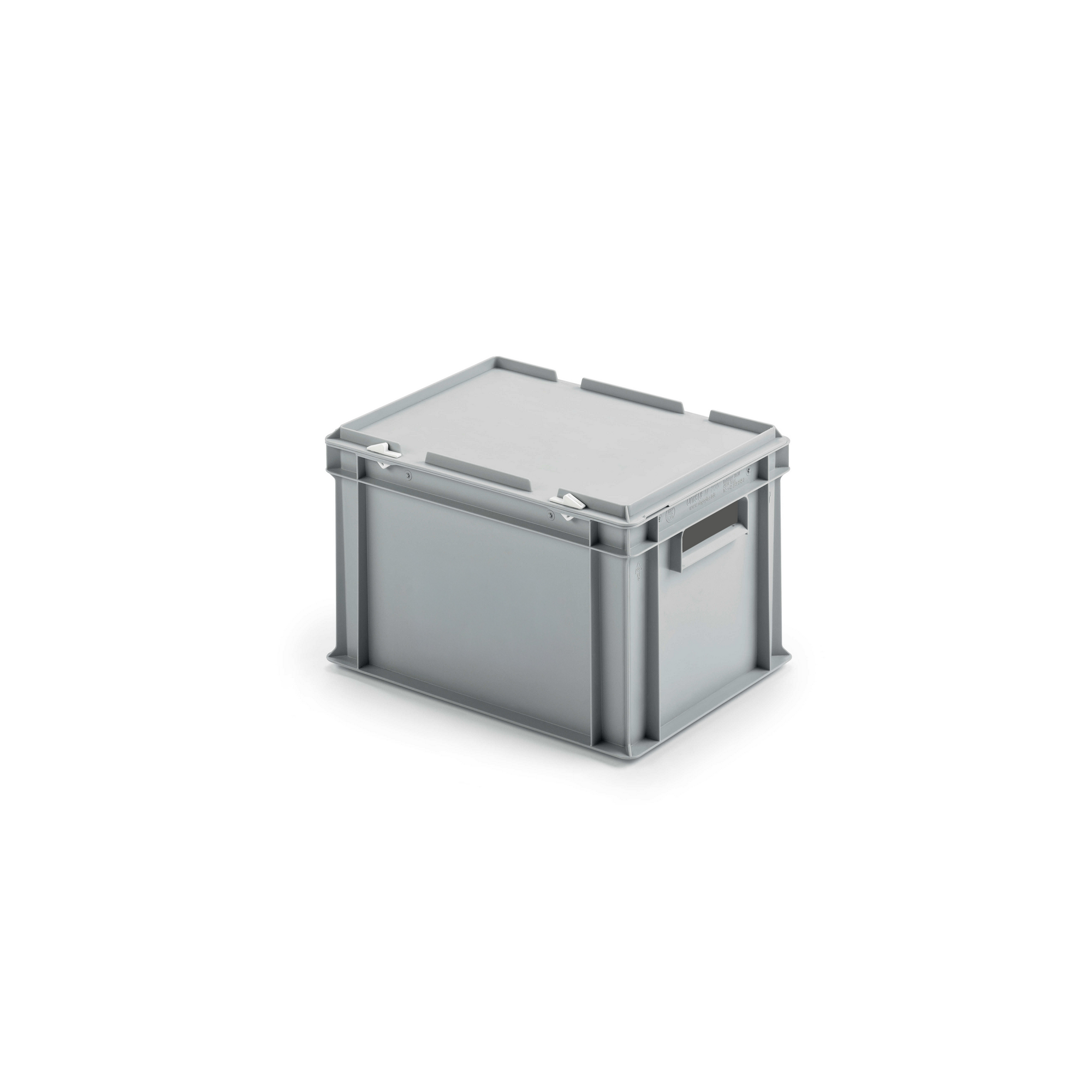 Kunststoffbehälter mit Deckel grau 30 x 23 x 40 cm