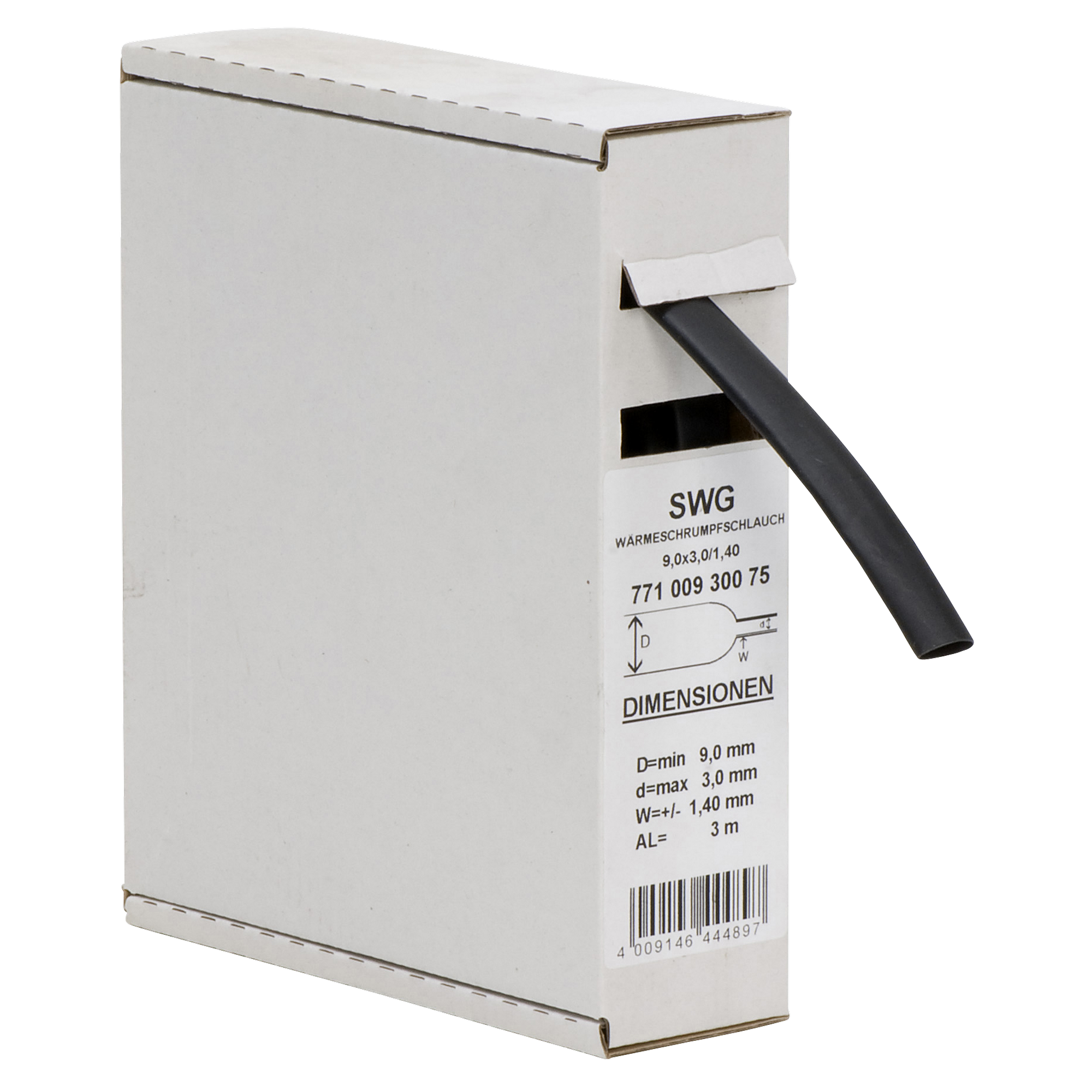 Wärmeschrumpfschlauch mit Kleber 9/3 x 500 mm