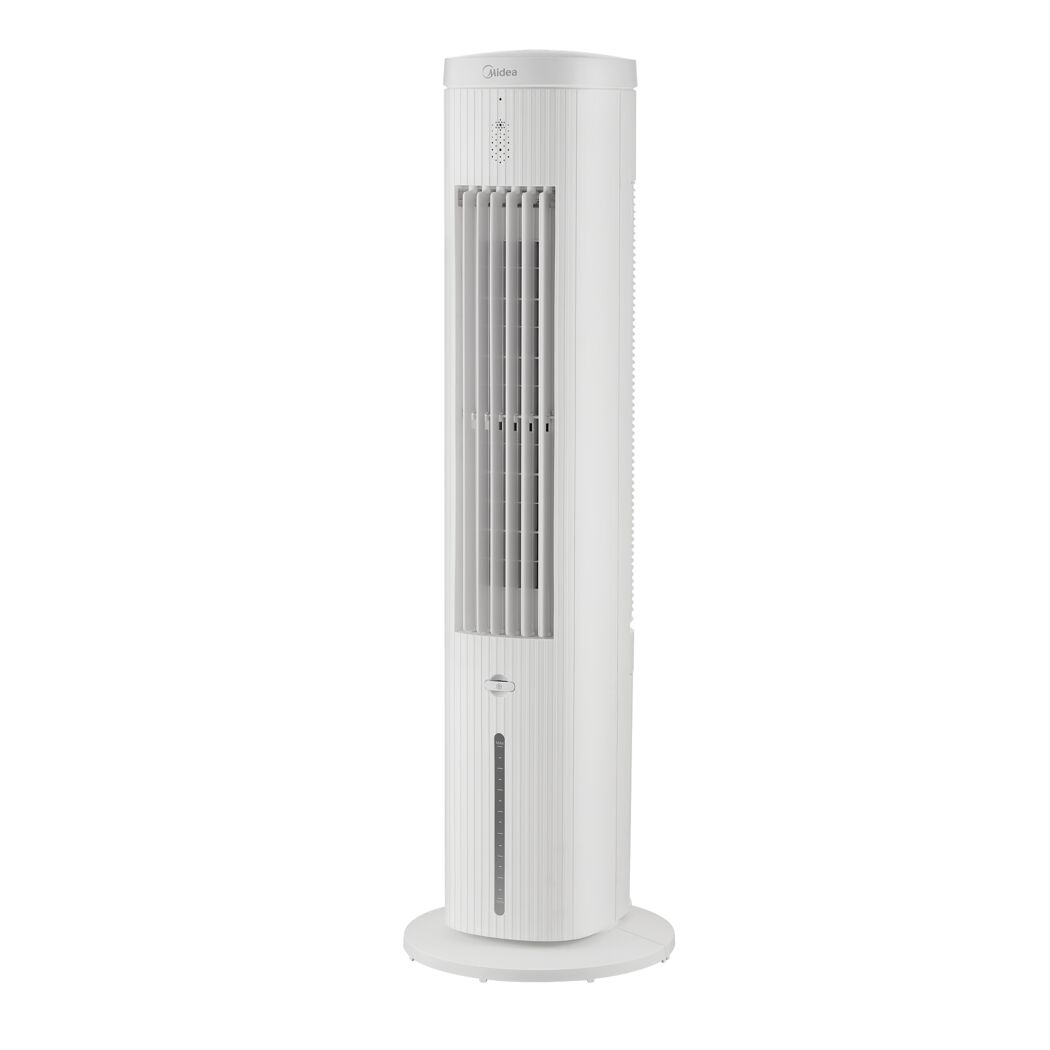 Turmventilator weiß mit Luftreinigung und Kühlung 100 cm