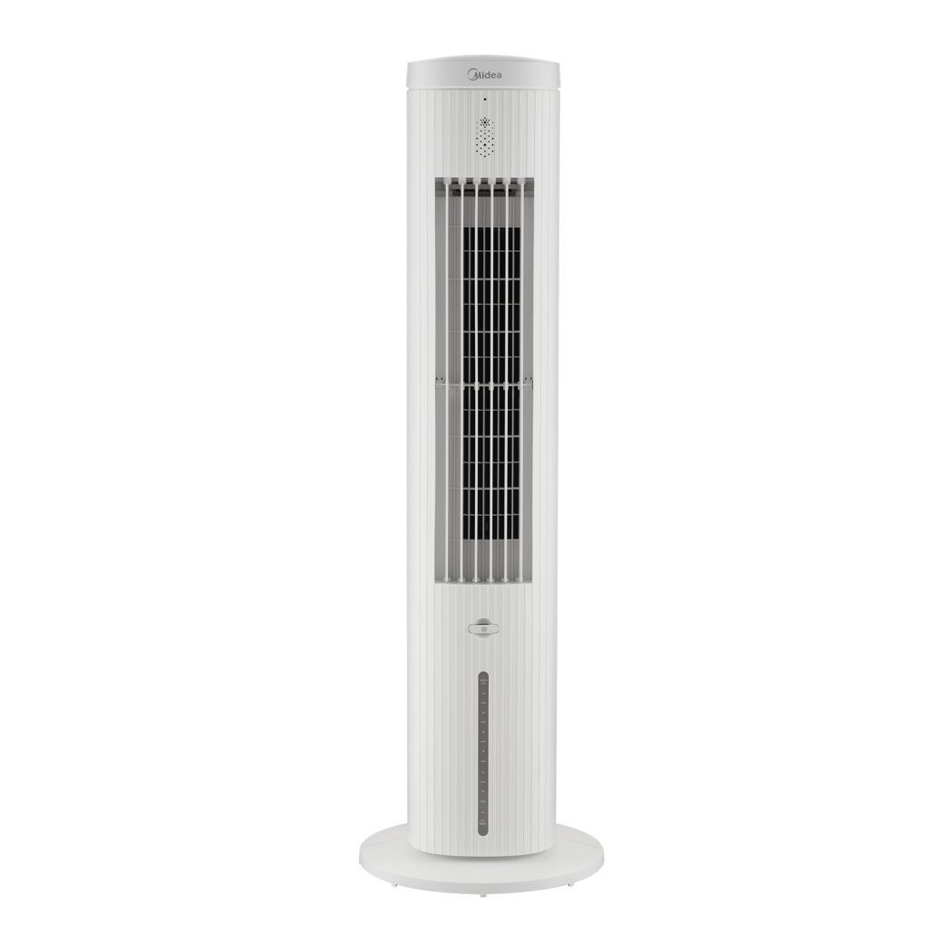 Turmventilator weiß mit Luftreinigung und Kühlung 100 cm