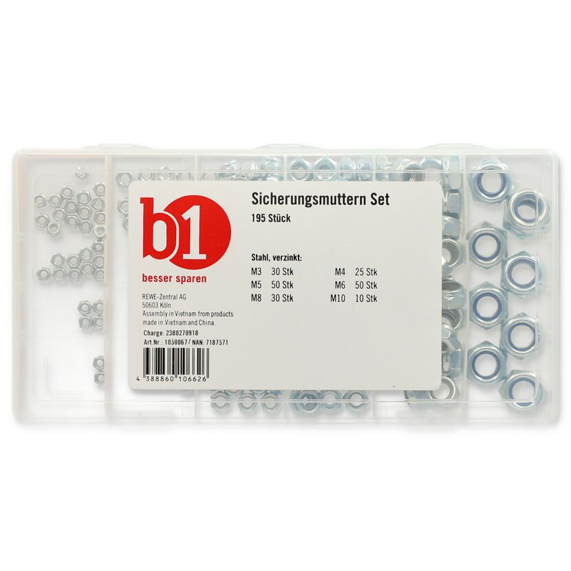 Sicherungsmuttern-Set 195-tlg.