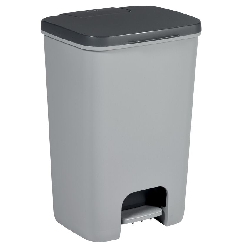 Tret-Abfalleimer 'Essentials' dunkelgrau/hellgrau 40 l