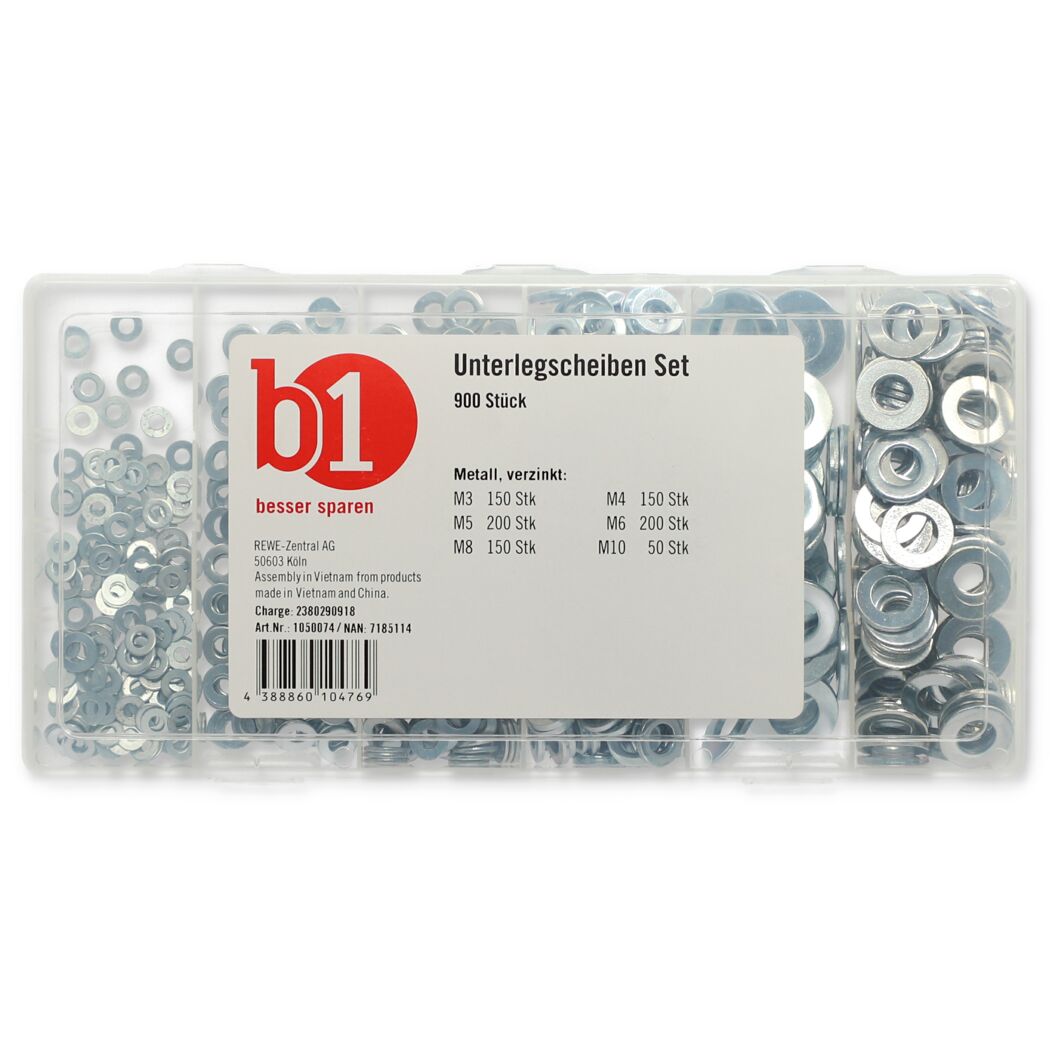 Unterlegscheiben-Set 900-teilig