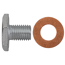 Ölablassschraube mit Dichtring M10 x 1,25 x 13 mm, für Citroen
