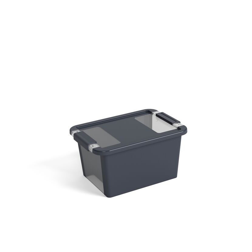Aufbewahrungsbox 'BI Box S' dunkelgrau / transparent 11 l 26 x 19 x 36,5 cm