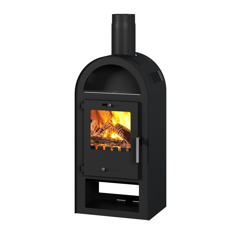 Kaminofen 'Magna 3.0 plus' Spezialkeramik/Stahl schwarz 7,5 kW