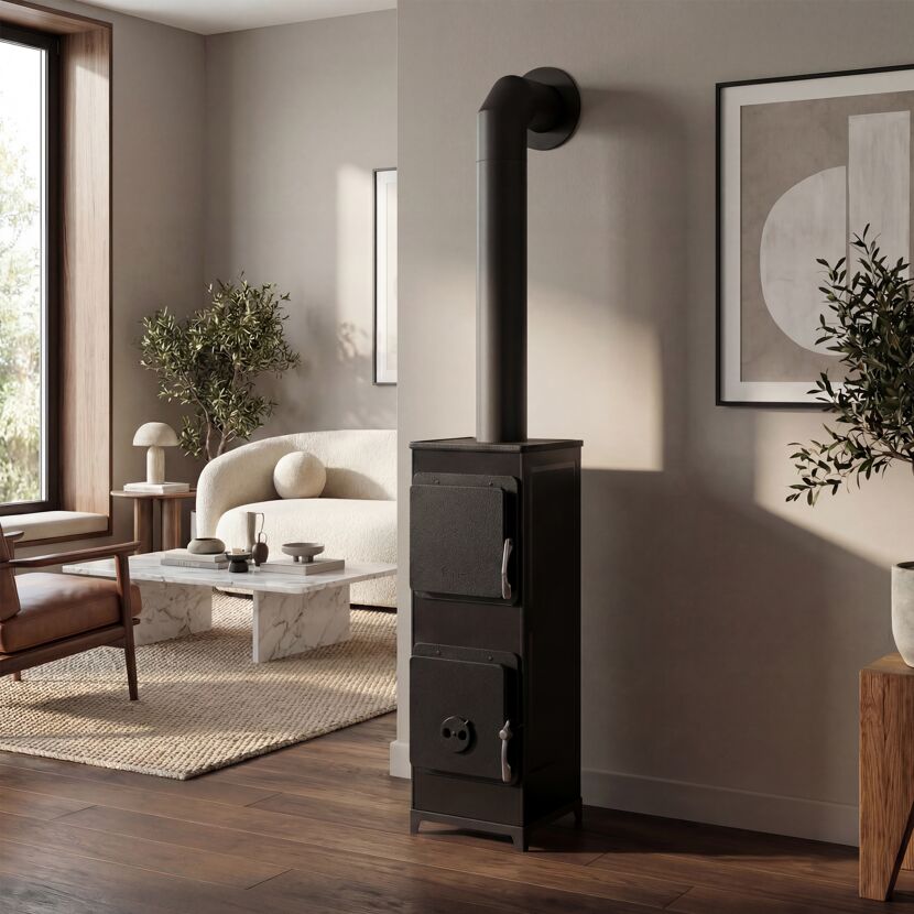 Werkstattofen 'Nivo Classic' Keramik schwarz 6 kW