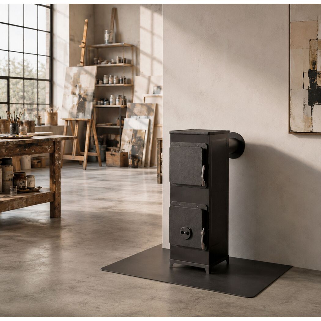 Werkstattofen 'Nivo Classic' Keramik schwarz 6 kW