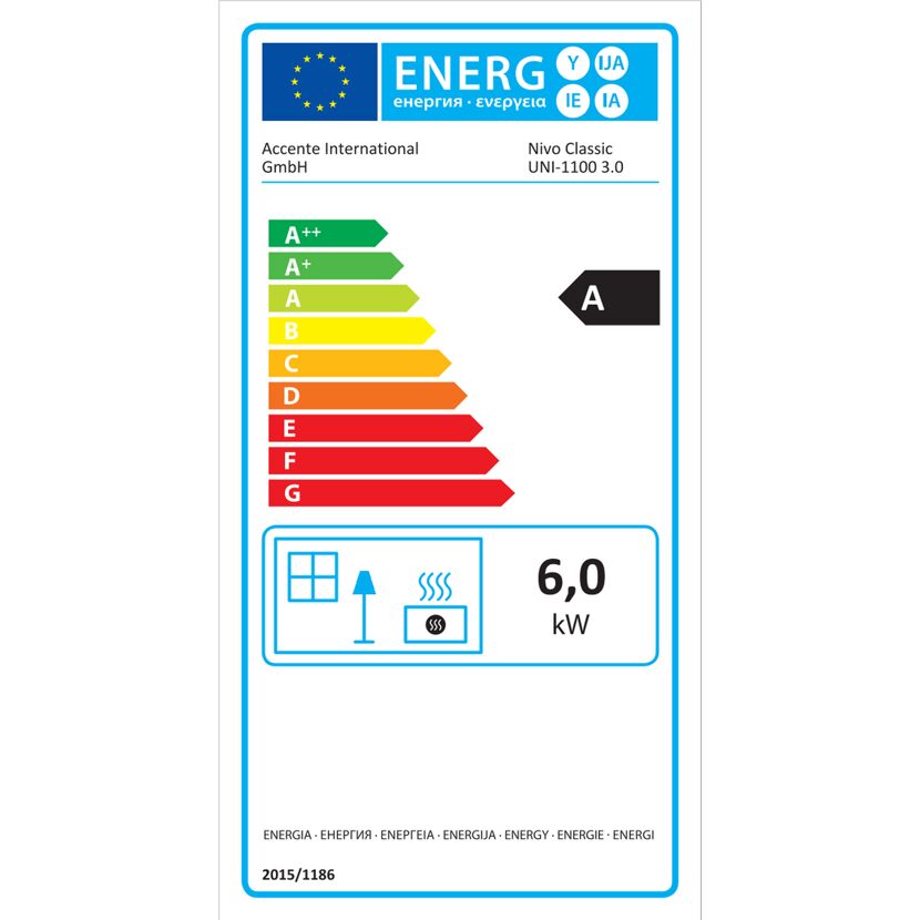 Werkstattofen 'Nivo Classic' Keramik schwarz 6 kW