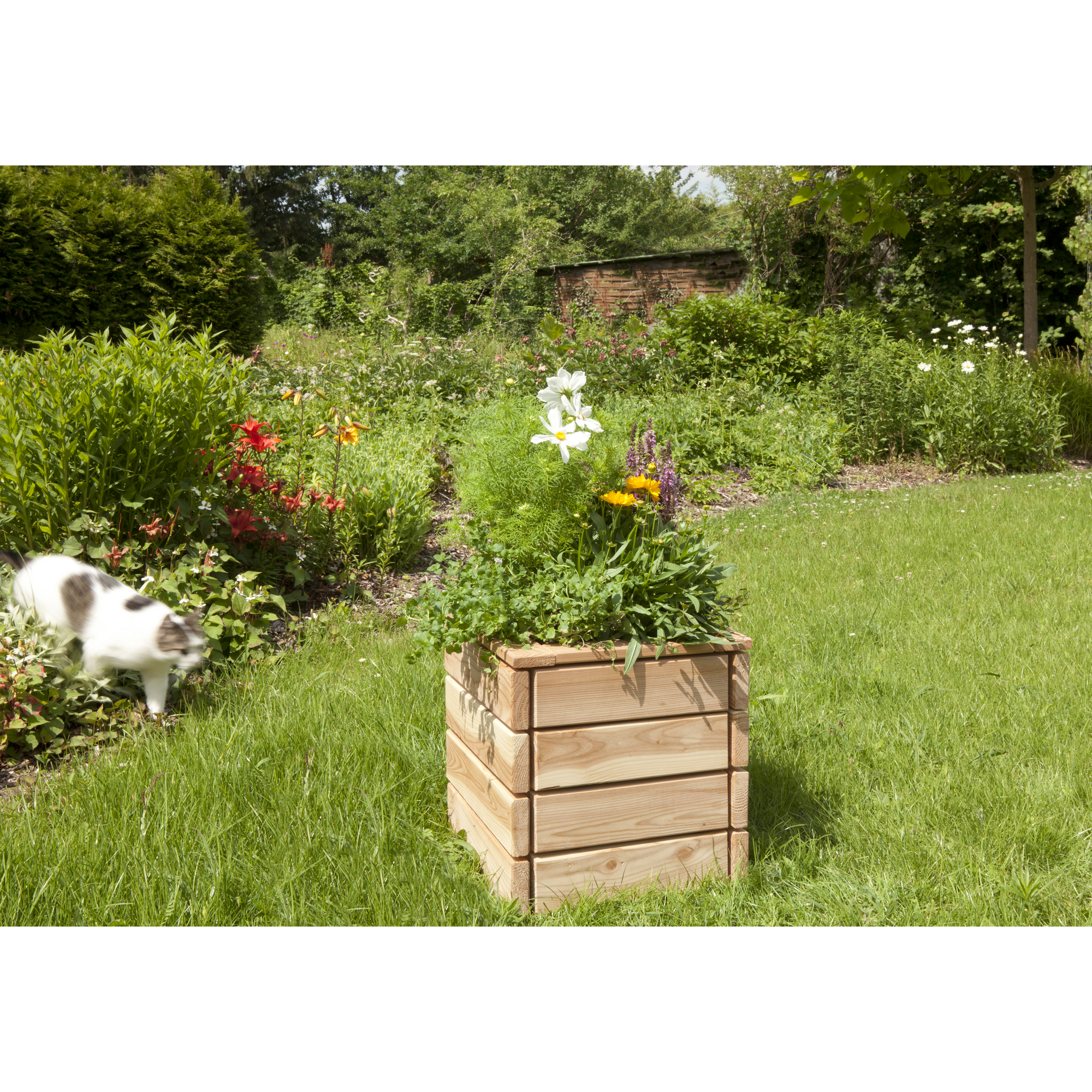 Pflanzkasten Lärche naturfarben 40 x 43 x 40 cm