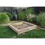 Sandkasten Fichtenholz naturfarben 150 x 24 x 150 cm